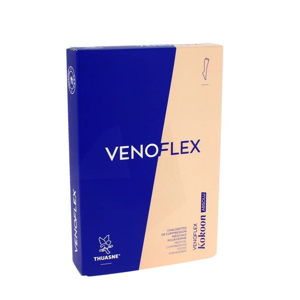 Venoflex Kokoon Absolu 2 Chaussette Mollet+ Femme Noir Taille 4l