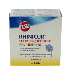 Rhinicur Prép Pour Solution Nasale Lavage Des Fosses Nasales Enfant 20 Sachets/1,25g