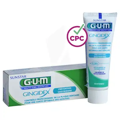 Gum Gingidex Dentifrice Protection Gencives T/75ml à CHAMPAGNOLE