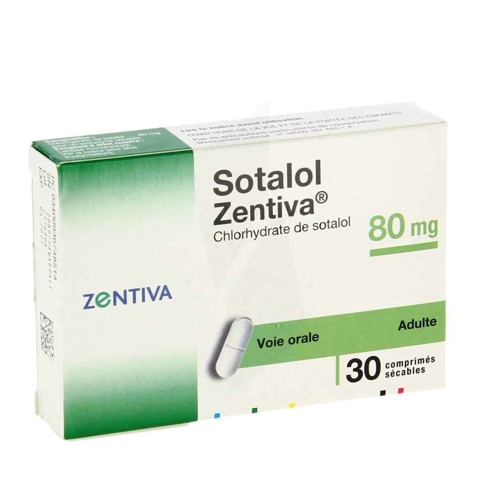 Sotalol Zentiva 80 Mg, Comprimé Sécable