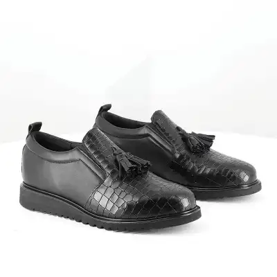 Gibaud Moneglia Chaussure Noir Crocco P39 à CUISERY