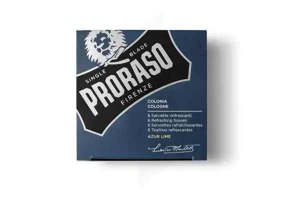 Proraso Lingettes Rafraîchissantes Azur Lime B/6