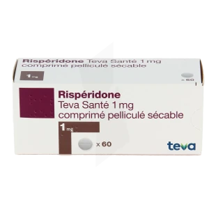 Risperidone Teva Sante 1 Mg, Comprimé Pelliculé Sécable