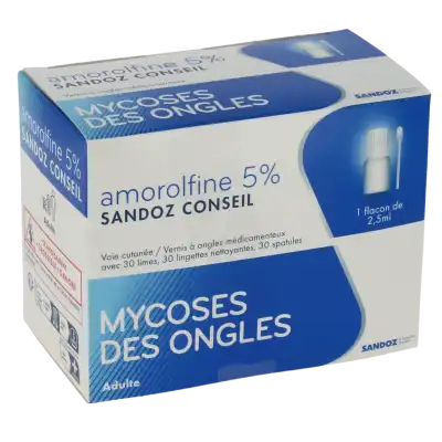Amorolfine Sandoz Conseil 5 %, Vernis à Ongles Médicamenteux à Mérignac