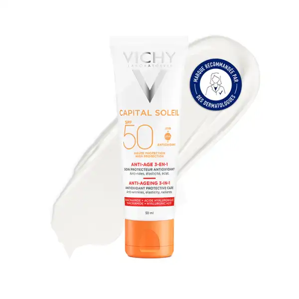 Vichy Idéal Soleil Anti-Âge3 En 1 Spf50 Tube/50ml