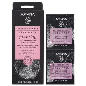 Apivita - Express Beauty Masque Visage Nettoyant Doux - Argile Rose  2x8ml