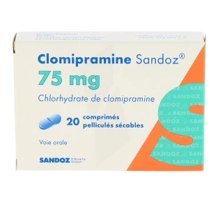 Clomipramine Sandoz 75 Mg, Comprimé Pelliculé Sécable