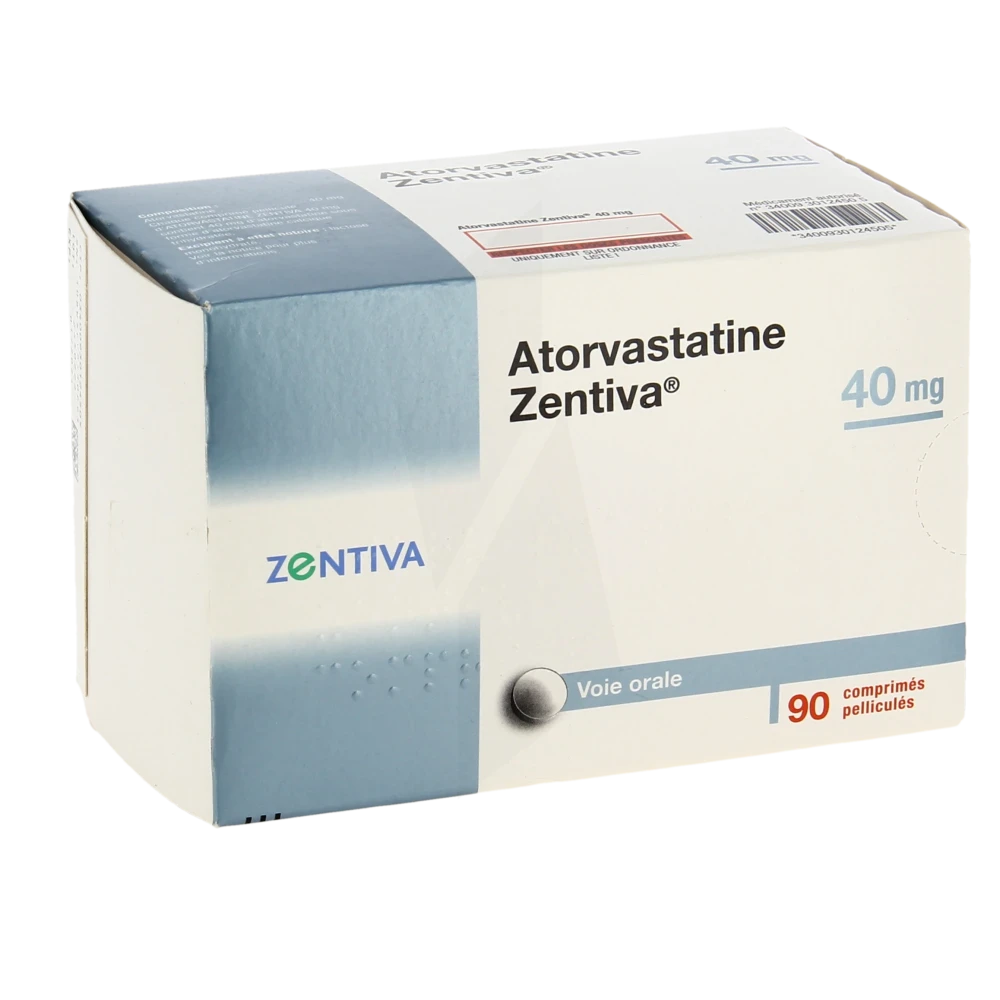 Atorvastatine Zentiva 40 Mg, Comprimé Pelliculé