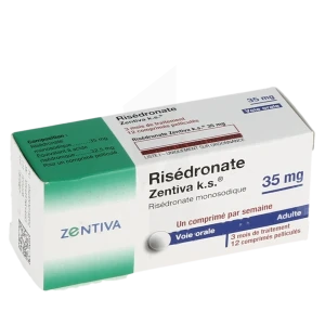 Risedronate Zentiva K.s. 35 Mg, Comprimé Pelliculé