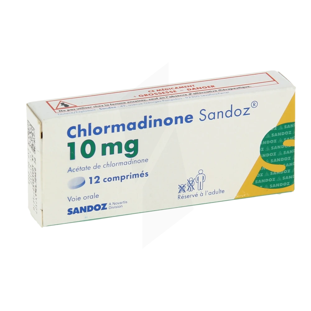 Chlormadinone Sandoz 10 Mg, Comprimé