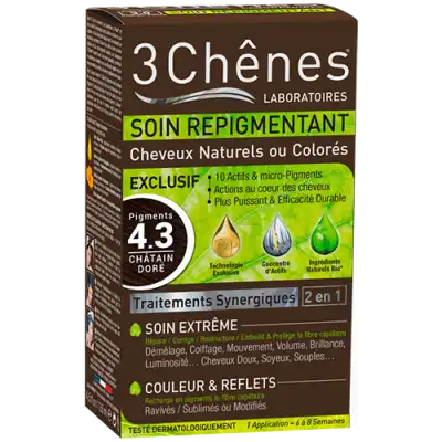 Soin Repigmentant Kit Cheveux Naturels Ou Colorés 4.3 Pigments Châtain Doré à Saint-Gervais-la-Forêt