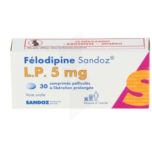 Felodipine Sandoz L.p. 5 Mg, Comprimé Pelliculé à Libération Prolongée