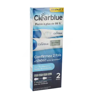 Clearblue Test De Grossesse Testez Et Confirmez B/2 à Nice