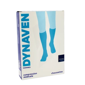 Sigvaris Dynaven Semi-opaque Fin Chaussette Classe 2 Homme Marine Normal S