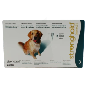 Stronghold 240 Mg Solution Pour Spot-on Pour Chiens 20,1 - 40,0 Kg, Solution Pour Spot-on