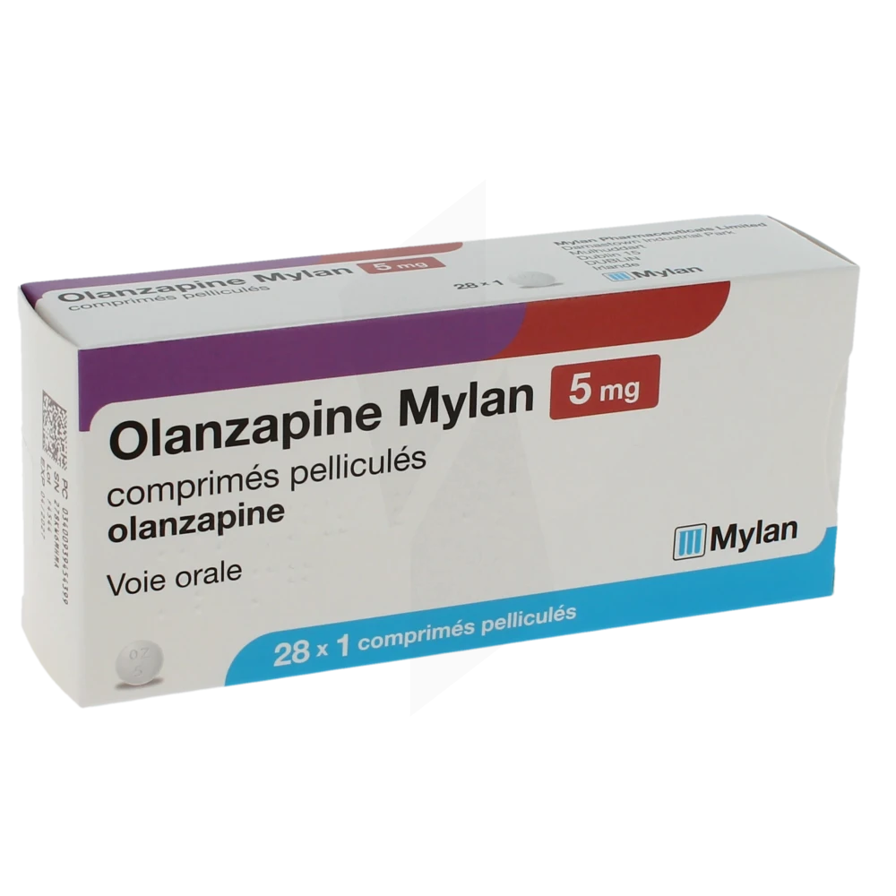 Olanzapine Mylan 5 Mg, Comprimé Pelliculé