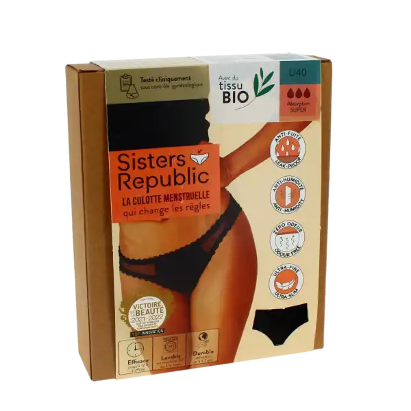 Sisters Republic Sidonie Culotte Menstruelle Bikini Flux Super Tl