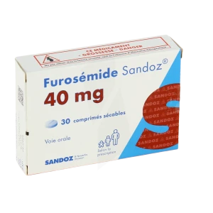 Furosemide Sandoz 40 Mg, Comprimé Sécable
