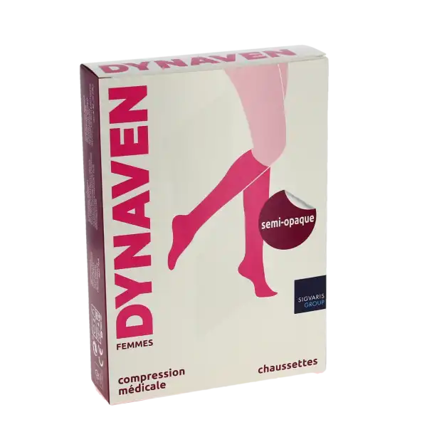 Dynaven Semi-opaque Chaussettes  Femme Classe 2 Beige Small Normal