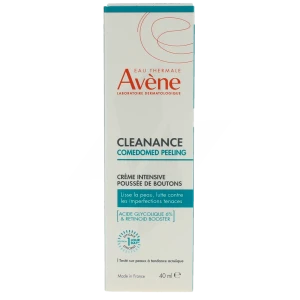 Avène Eau Thermale Cleanance Comedomed Peeling Crème Intensive Poussées De Boutons Tube De 40 Ml