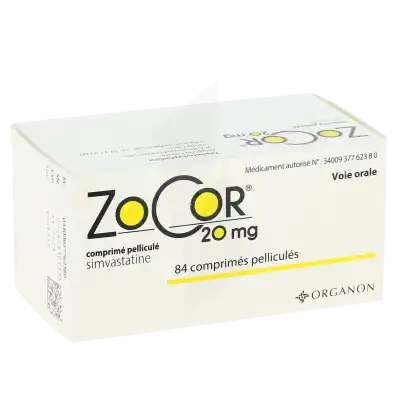 Zocor 20 Mg, Comprimé Pelliculé à CHAMPAGNOLE