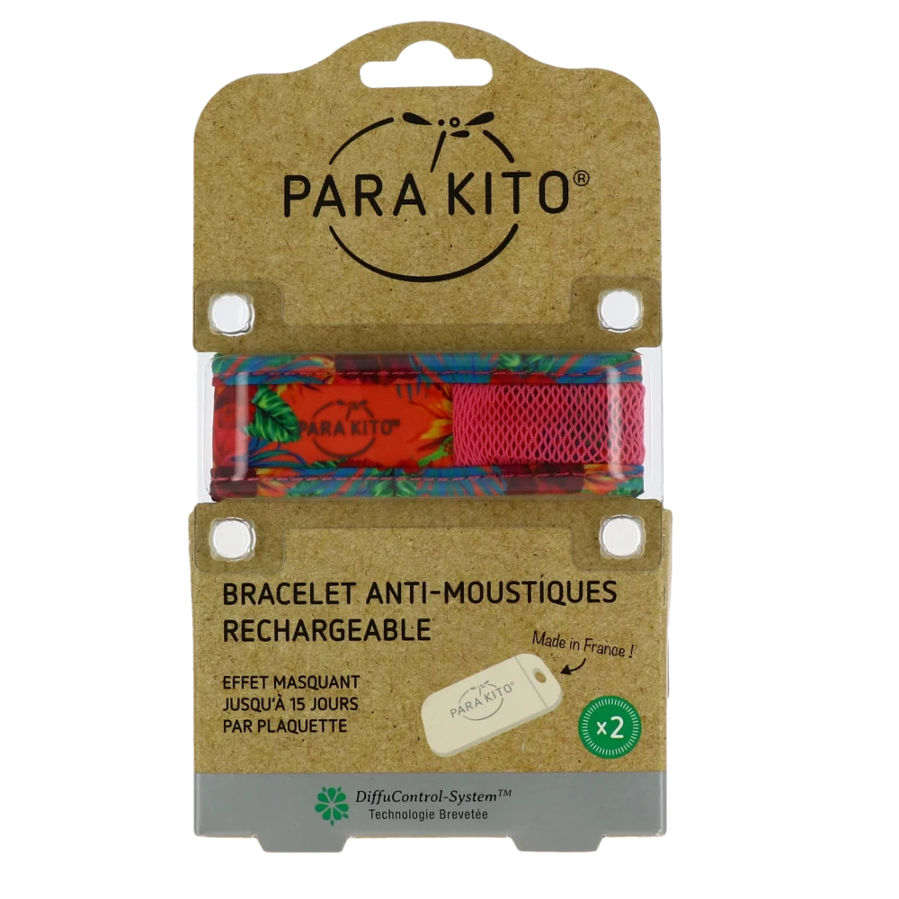 PHARMACIE DES PINS - Parapharmacie Parakito Jungle-tropical Bracelet  Répulsif Anti-moustique Summer Time B/2 - Saint-Brevin-les-Pins