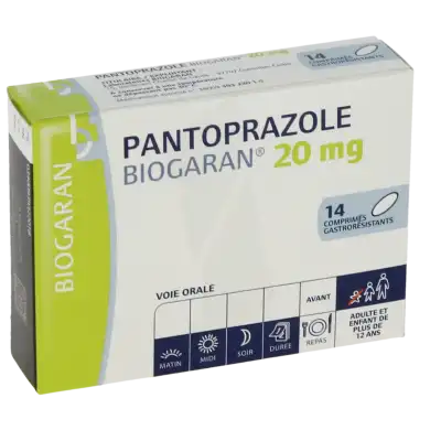 Pantoprazole Biogaran 20 Mg, Comprimé Gastro-résistant à Agen