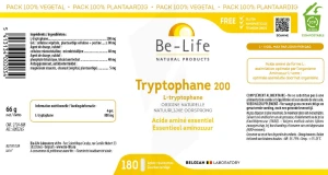 Be-life Tryptophane 200 Gélules B/180