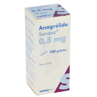 Anagrelide Sandoz 0,5 Mg, Gélule à Eysines