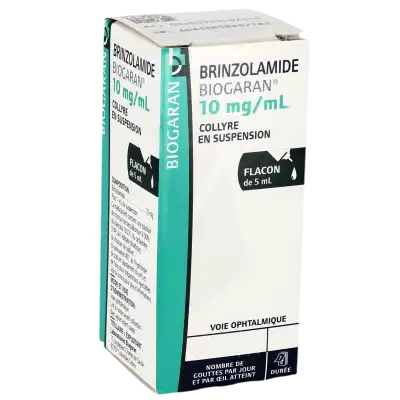 Brinzolamide Biogaran 10 Mg/ml, Collyre En Suspension à TOULON