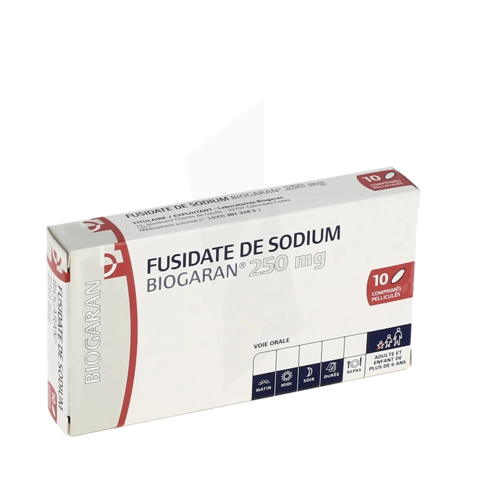 Fusidate De Sodium Biogaran 250 Mg, Comprimé Pelliculé