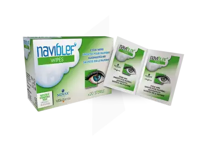 VISUfarma Naviblef® Wipes Lingettes pour paupières stériles B/20
