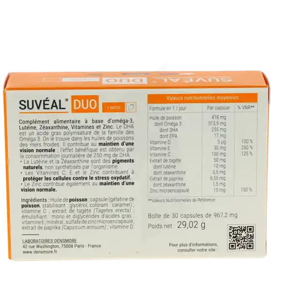 Suvéal Duo Capsules Boîte De 30