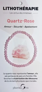 Bracelet De Lithothérapie En Quartz Rose 4 Mm