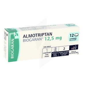 Almotriptan Biogaran 12,5 Mg, Comprimé Pelliculé