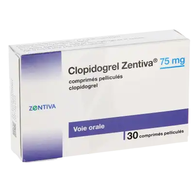 Clopidogrel Zentiva 75 Mg, Comprimé Pelliculé à PEYNIER