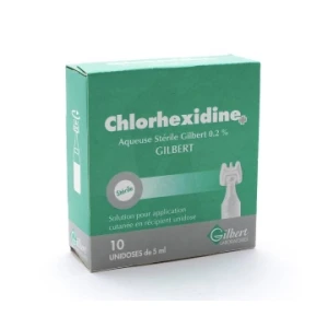 Chlorhexidine Aqueuse Coloree Sterile Gilbert A 0,05 Pour Cent, Solution Pour Application Locale