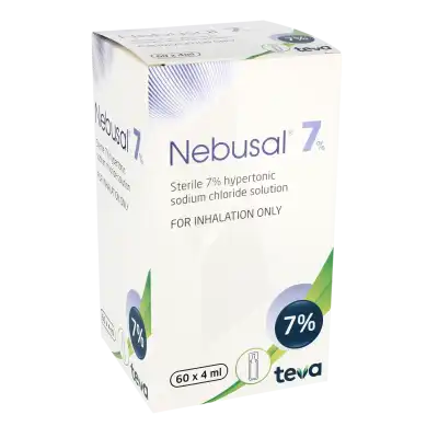 NEBUSAL Sol stérile 7 % Chlorure de sodium hypertonique 60 Unidoses/4ml