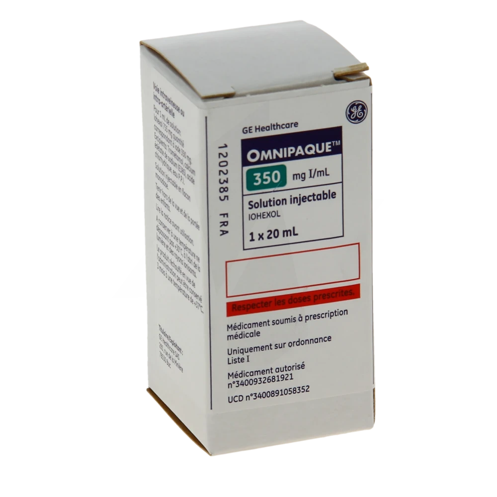 Omnipaque 350 Mg D'i/ml, Solution Injectable