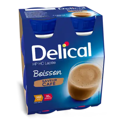 Delical Boisson Hp Hc Lactée Nutriment Café 4 Bouteilles/200ml à Auterive