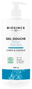 Biosince 1975 Gel Douche Fleurs Blanches Corps Et Cheveux 1l
