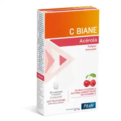 Pileje C Biane Acérola Comprimés à Croquer Fruits Rouges Boîte De 20 à Saint-Avold