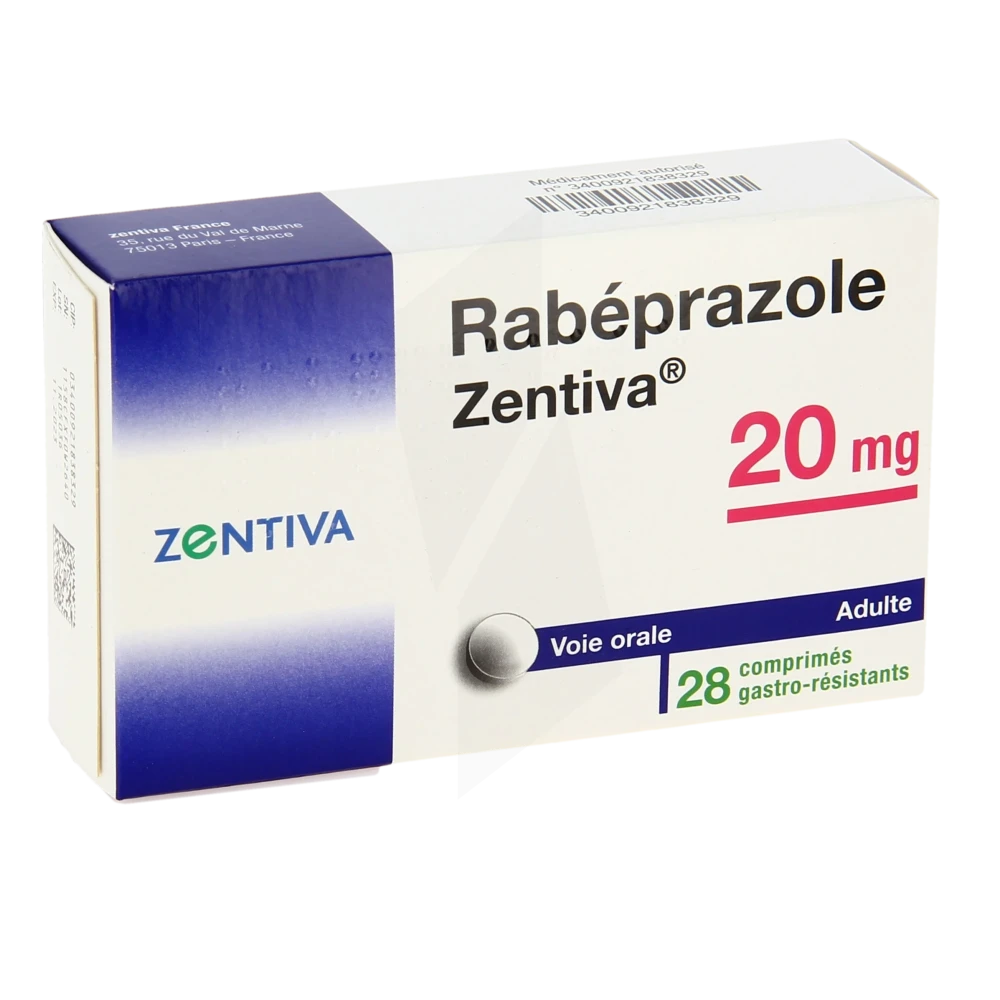 Rabeprazole Zentiva 20 Mg, Comprimé Gastro-résistant