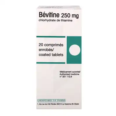 Bevitine 250 Mg, Comprimé Enrobé à CHASSE SUR RHÔNE
