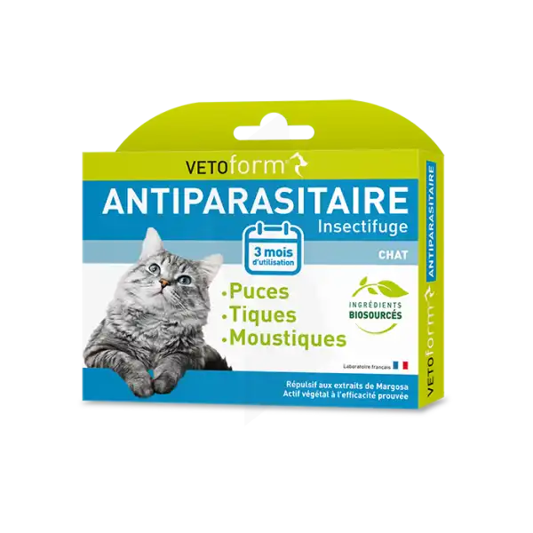 Vetoform Pipettes Antiparasitaire Chat 3x1ml