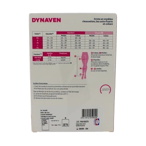 Sigvaris Dynaven Transparent Bas Auto-fixants Morpho- Classe 2 Femme Noir Normal L