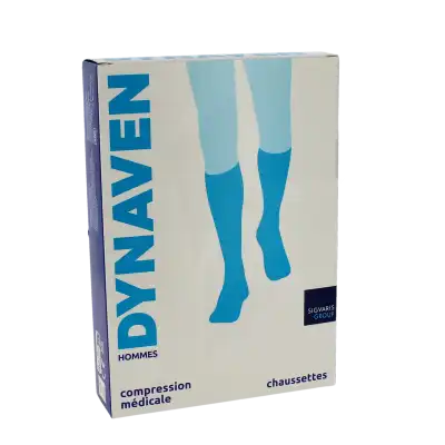 Sigvaris Dynaven Semi-opaque Fin Chaussette Pied Ouvert Classe 2 Homme Noir Normal L à FLEURANCE