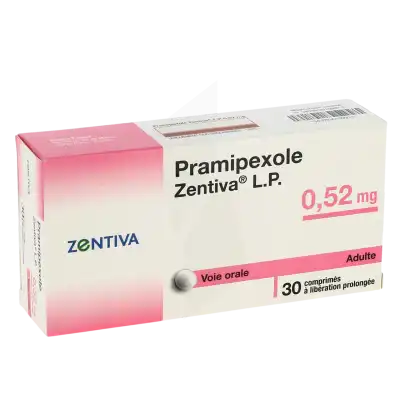 Pramipexole Zentiva Lp 0,52 Mg, Comprimé à Libération Prolongée à CUERS