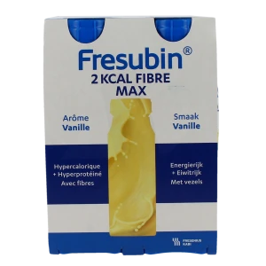 Fresubin 2 Kcal Fibre Max Nutriment Vanille 4bouteilles/300ml