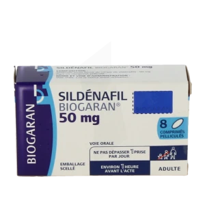 Sildenafil Biogaran 50 Mg, Comprimé Pelliculé